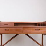 Danish teak desk, model 56, by Arne Wahl Iversen/Vinde Mobelfabrik.