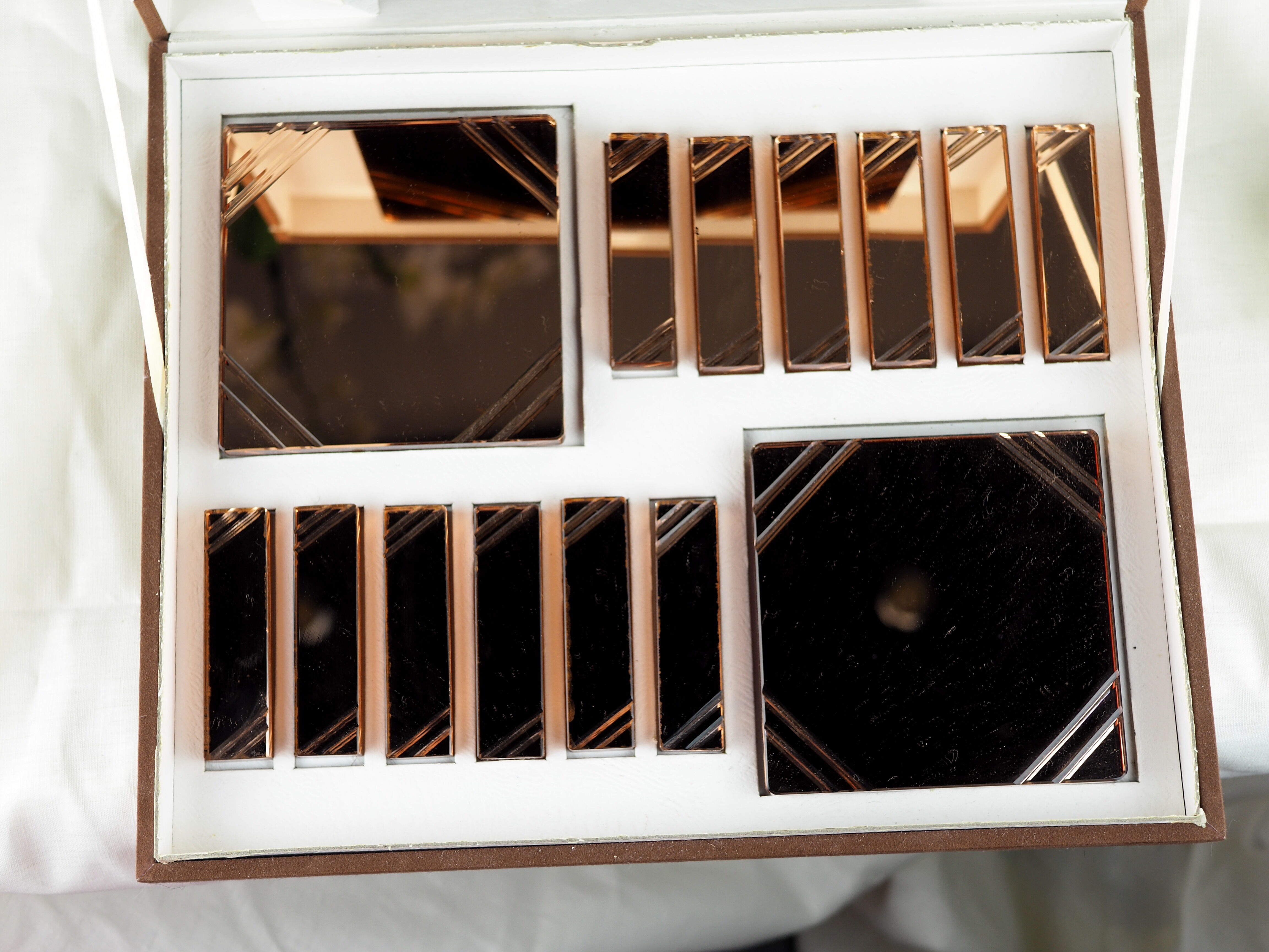 Set of knife holders, undersides and bottle bottoms - Stylclair, Art Deco - 30 years