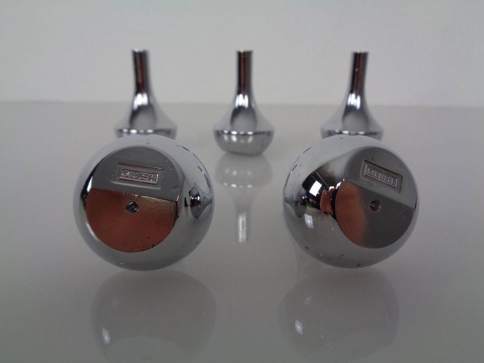 Chrome-Plated Candleholders by Quist, Germany, 1960s, Set of 5
