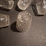 Set of 10 vintage glasses for digestifs or coffee liqueurs.