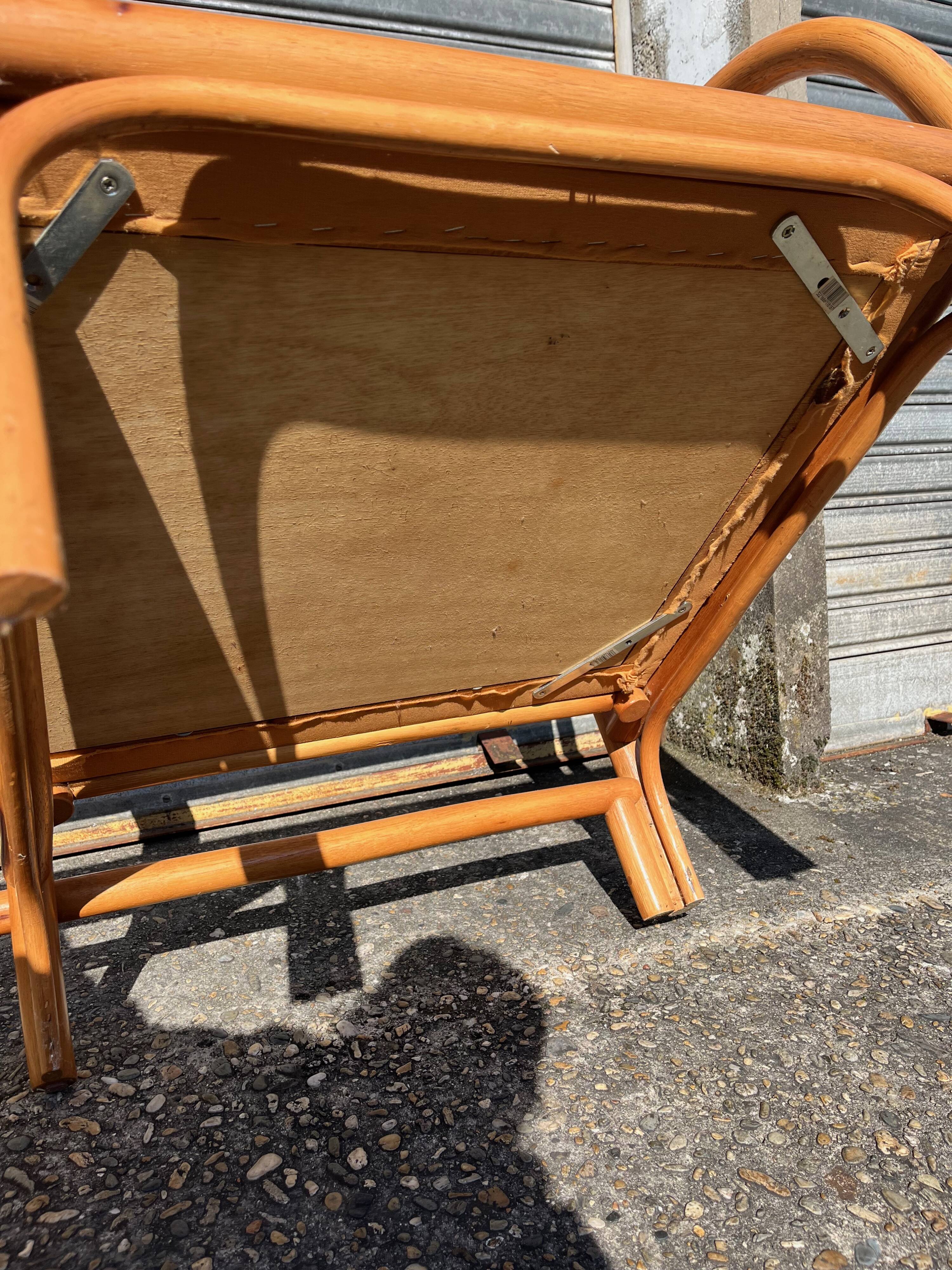 Vintage bamboo rattan sofa