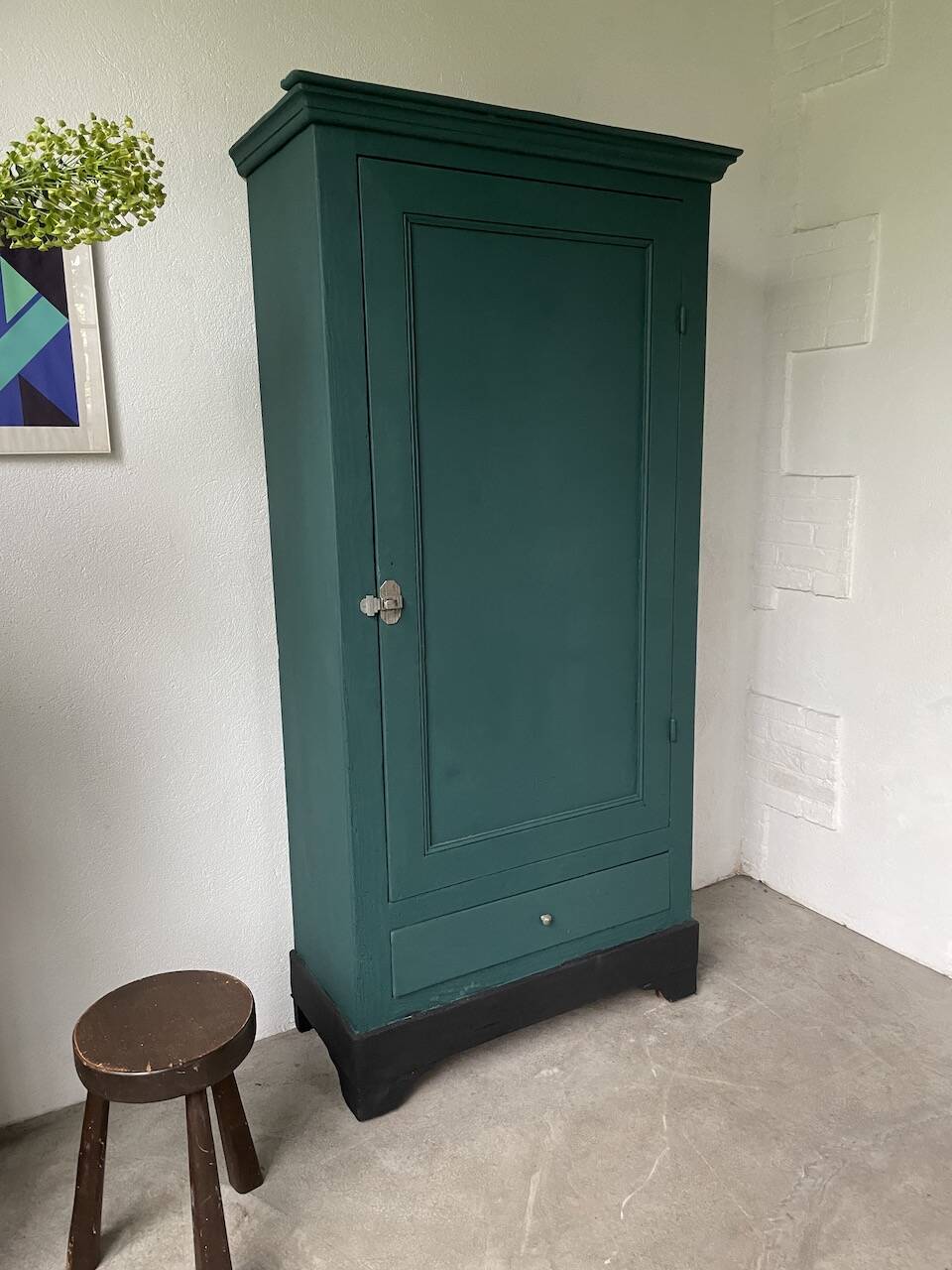 Green hosiery cabinet