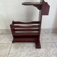 Art Deco magazine rack in mahogany color from the 60s