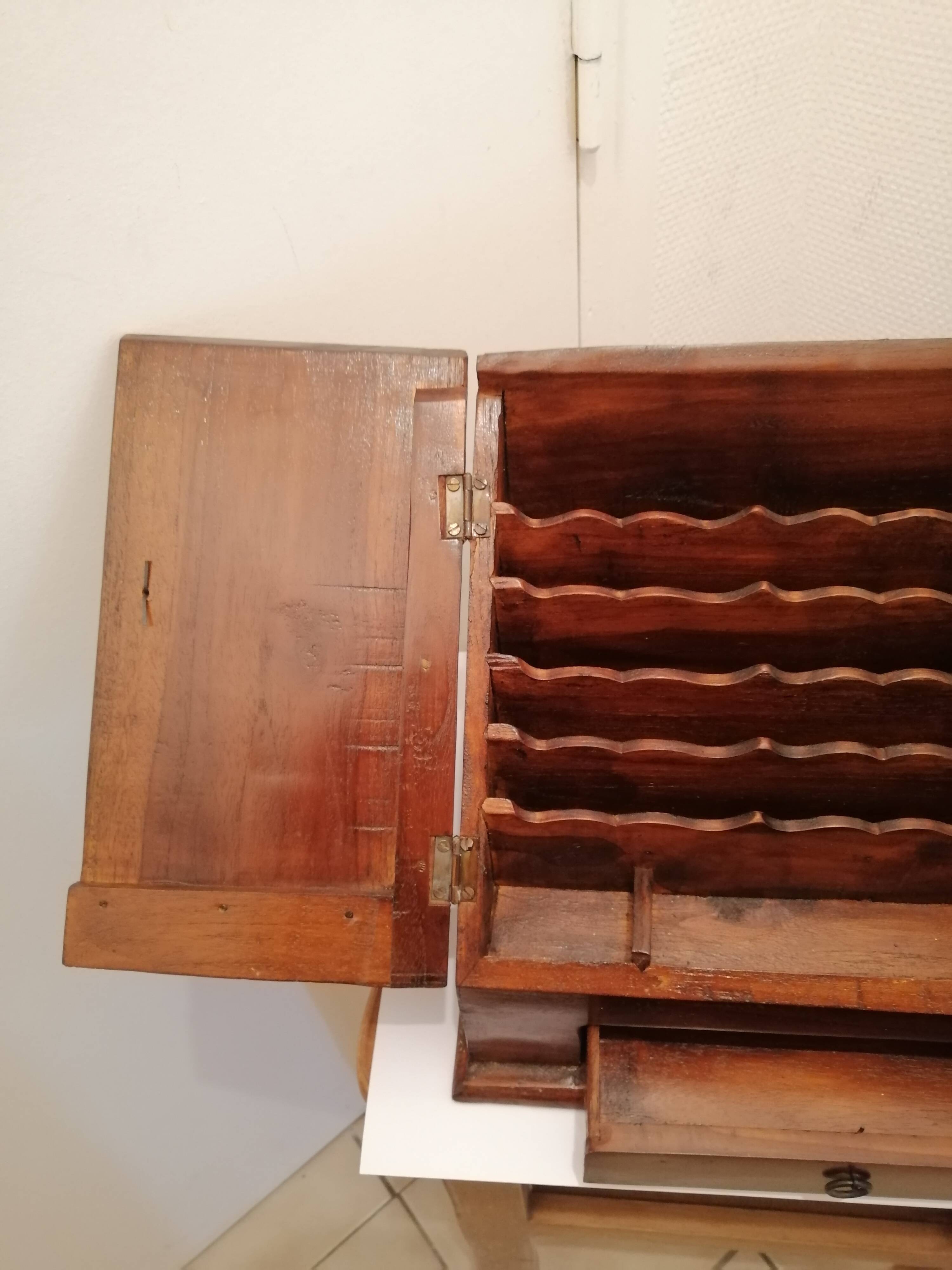 Vintage solid wood mail holder