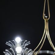 Extraordinary Art Deco Murano Glass and Bronze Chandelier by Barovier&Toso, 1950