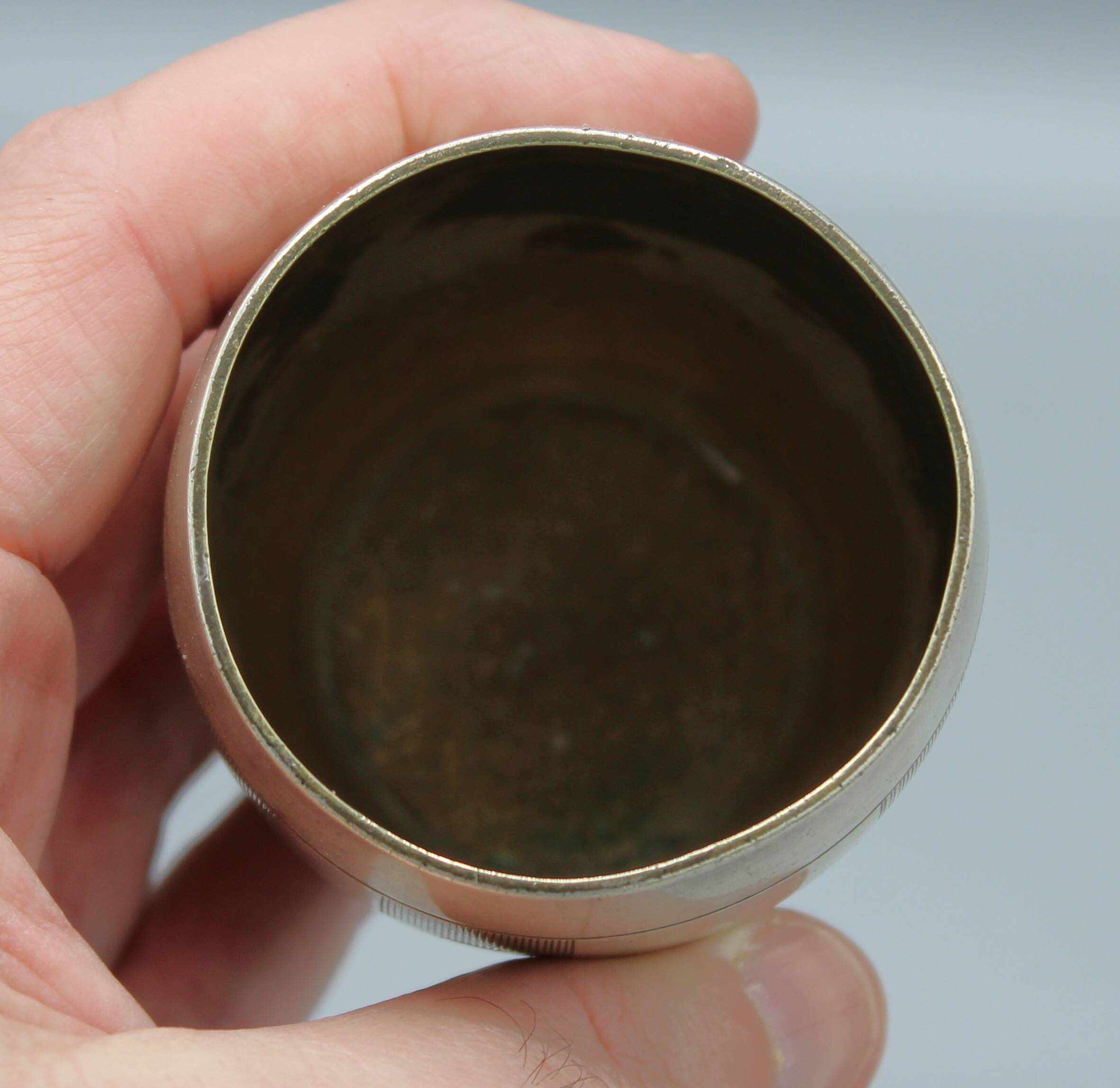 Silver-plated metal cup signed ravinet denfert - art deco