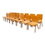 Set of 16 stackable designer chairs – Roland Rainer