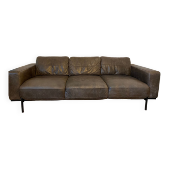 Leather sofa 3 places