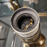 1970s pair of brass table lamps from France