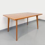 Rectangular wooden and ceramic dining table from the 50s and 60s
