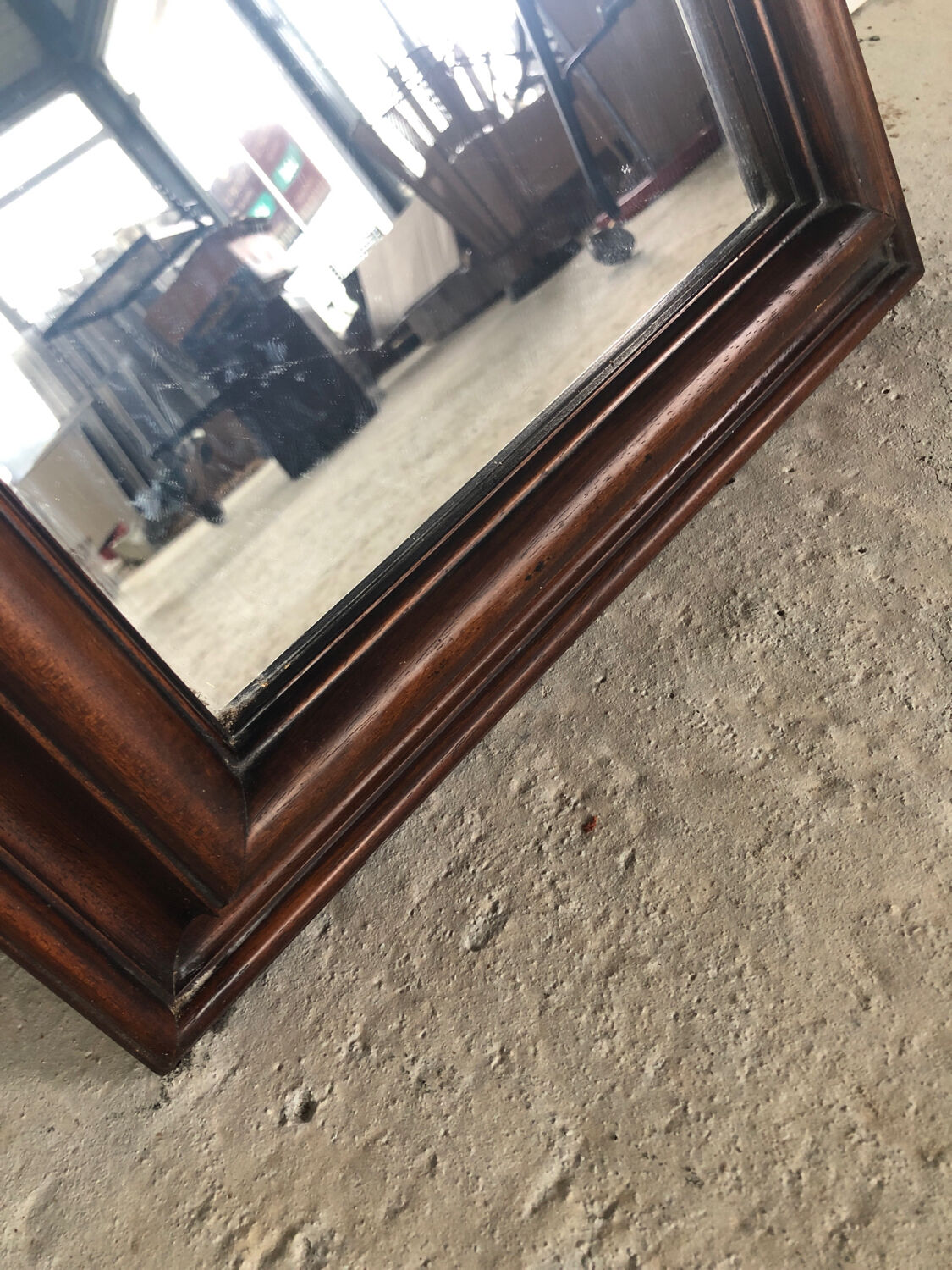 Wooden window mirror