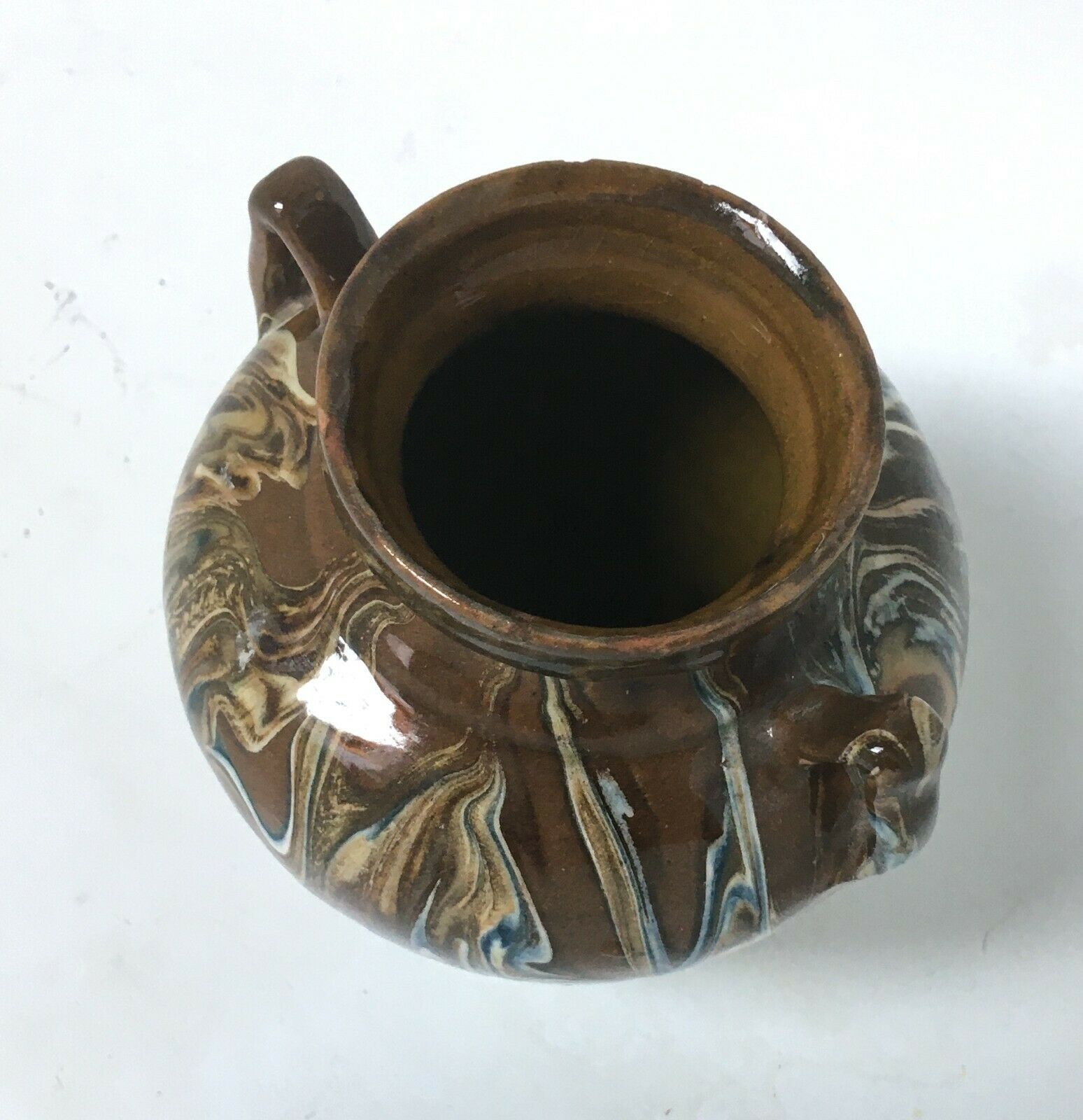 Pottery vase Fauquet glazed earth Savoie savoyard