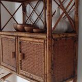 Shelf wall vintage rattan