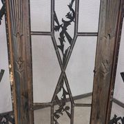 Ecran de cheminée d'angle en laiton attr. à Dagobert Peche