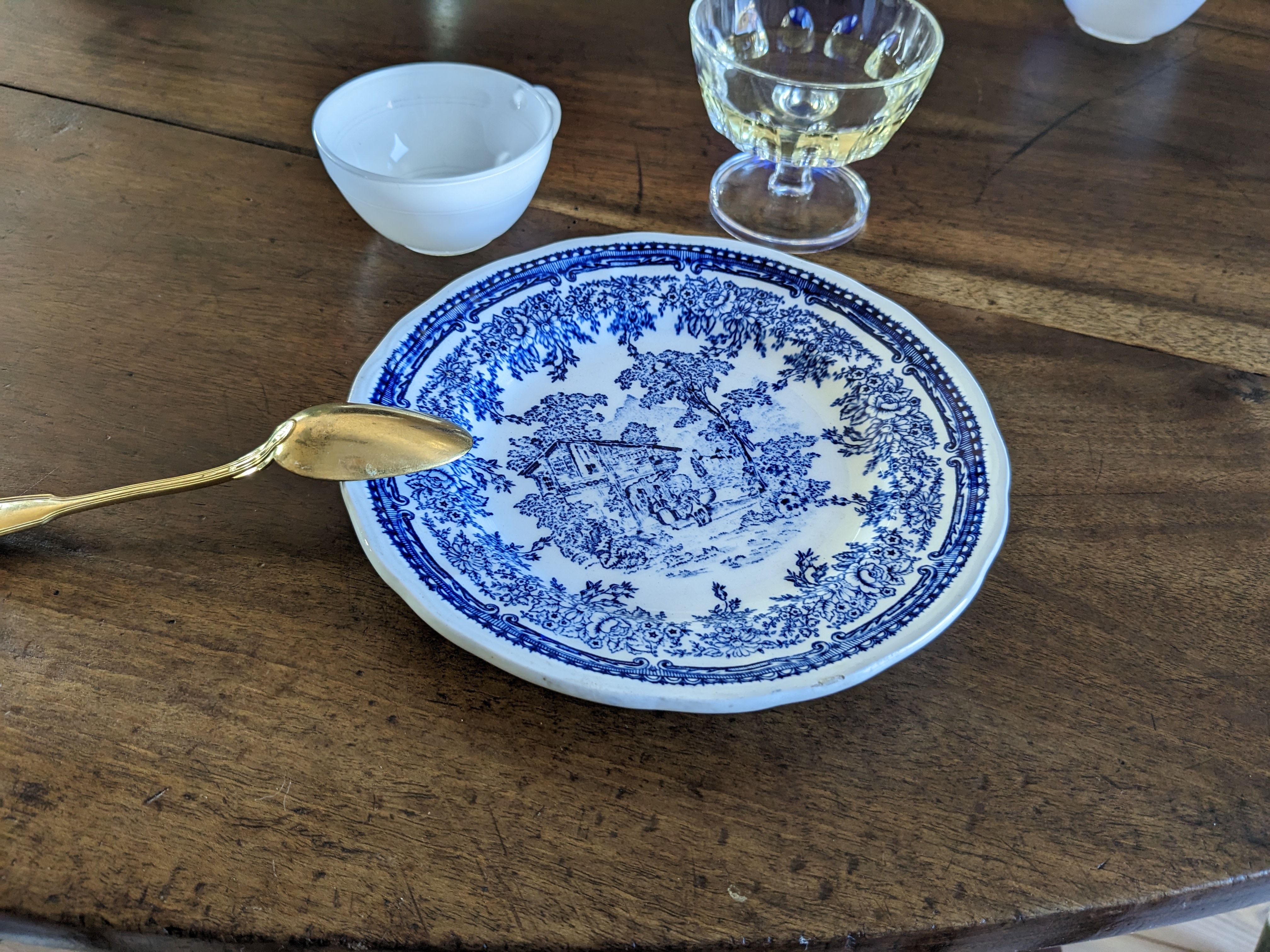 Set of 6 plates of Luneville K and G model Excelsior