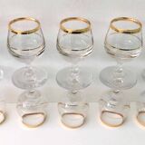 Set of 10 vintage alcohol glasses