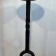 Pair of Iron Forged Candle Holders on a Stand with a Twisted Shaft and Ring. Work