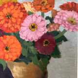 Oil on canvas flowers