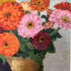 Oil on canvas flowers