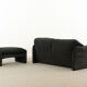 Canapé 2 places & pouf maralunga de Vico Magistretti, Cassina