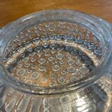 Vintage pressed glass ceiling light from the 1970s