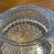 Vintage pressed glass ceiling light from the 1970s