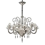 Imperial Transparent Rigadin Murano Glass Chandelier