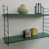Wall shelf unit in blue from the 70s