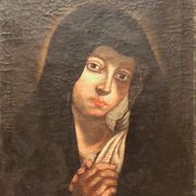 Virgin Mary painting on canvas from the 17th century anonymous 49 cm by 38 cm Italian school
