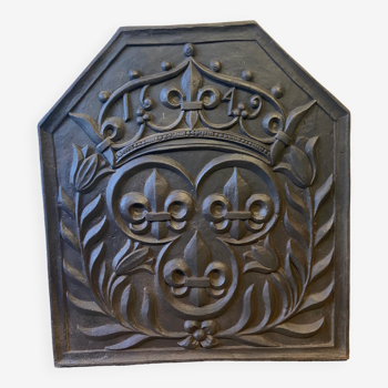 Fleurs-de-lys fireplace plate