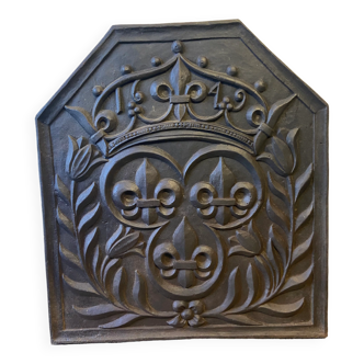 Plaque de cheminée fleurs de lys