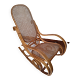 Rocking chair en rotin
