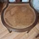 Pair of 1900 chairs in mahogany and walnut burl marquetry.