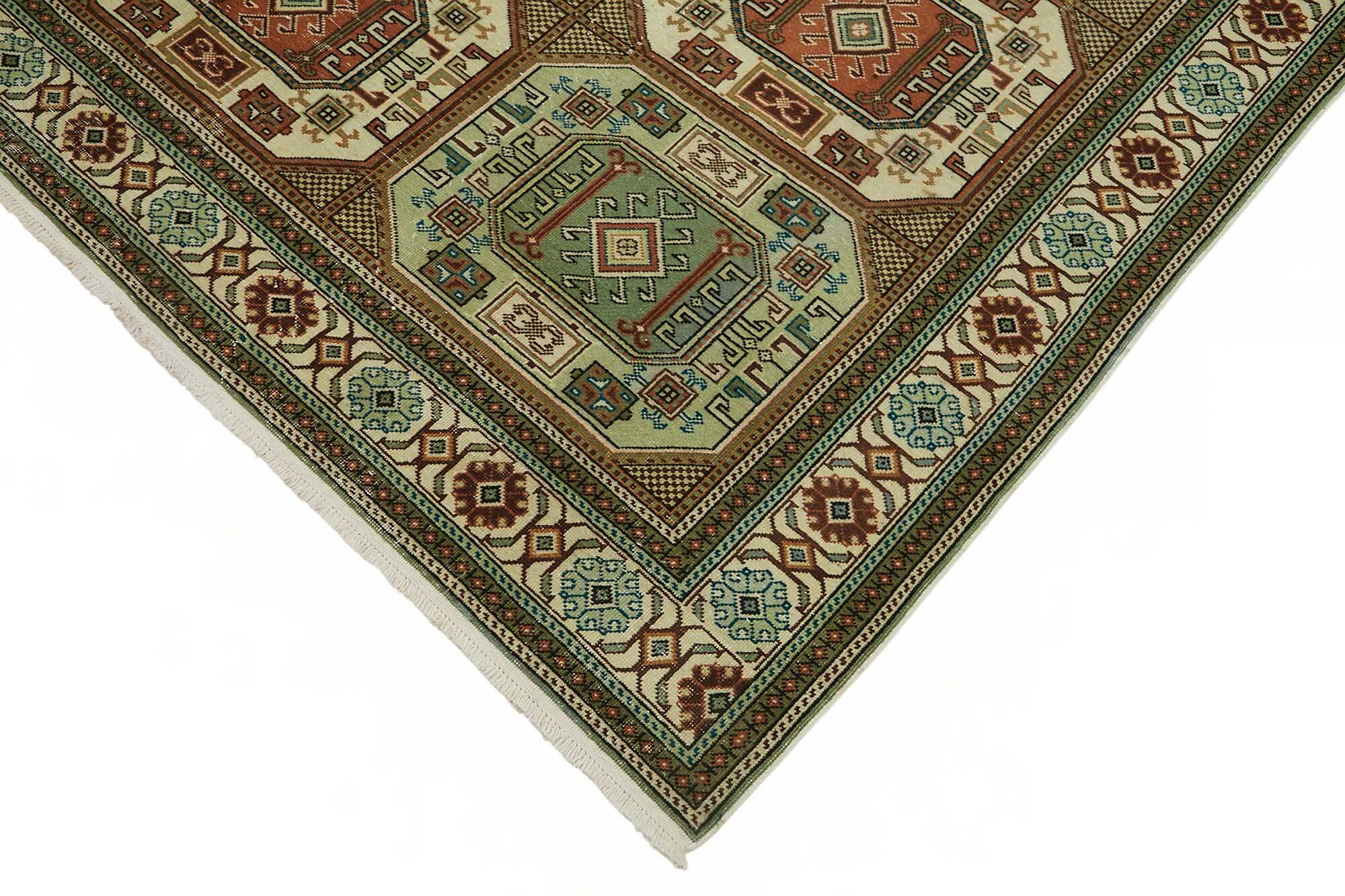 Turkish Wool Vintage Kayseri Rug 193 cm x 290 cm
