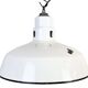 Industrial White Enamel Factory Pendant Lamp from Abolite, 1960s