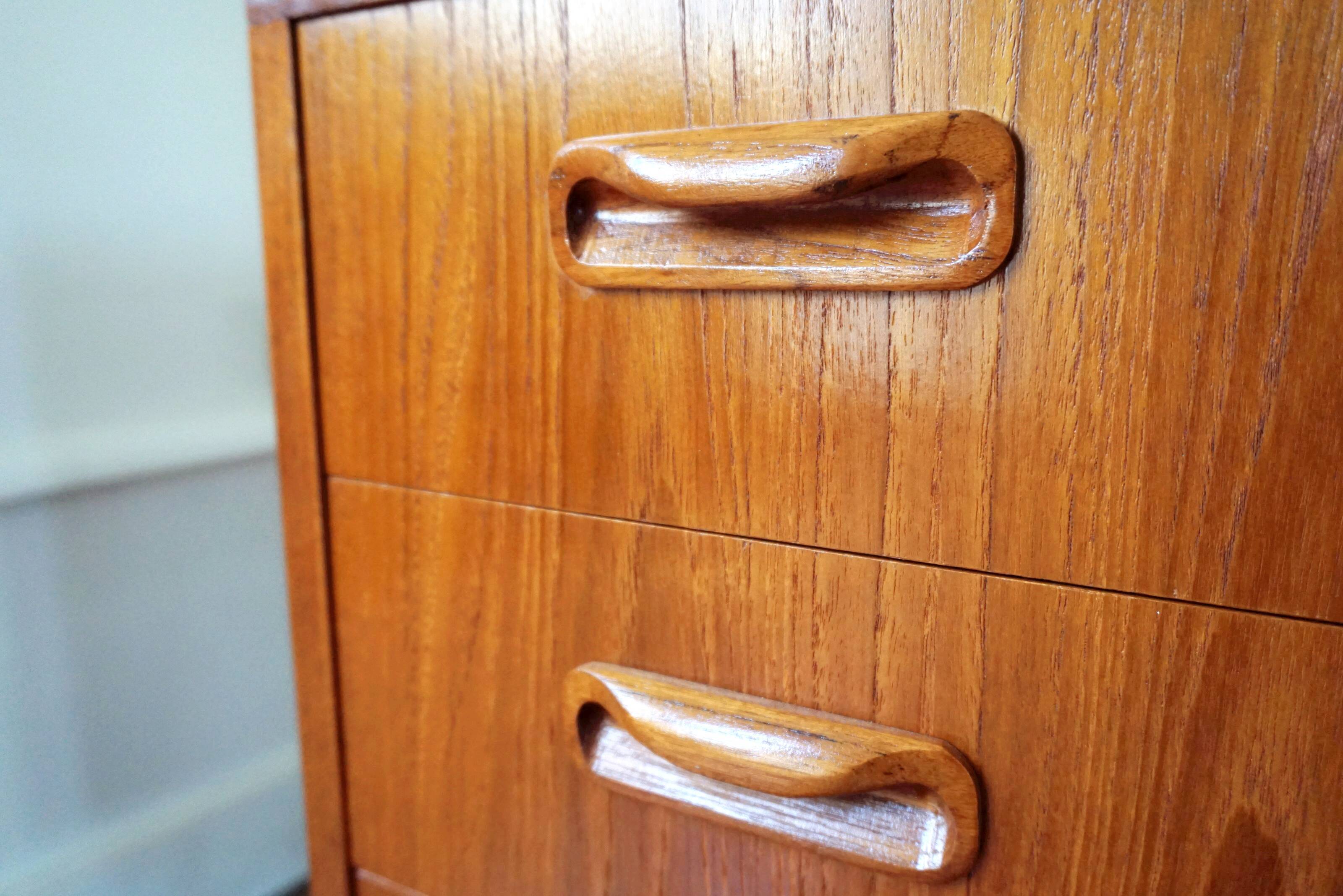 Dresser foot metal by G plan teak