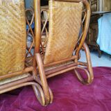 70s bamboo rattan sofa