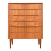 Commode à tiroirs en teck, Danemark, 1960