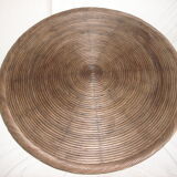 table rattan & 2 stools Indochina 1950