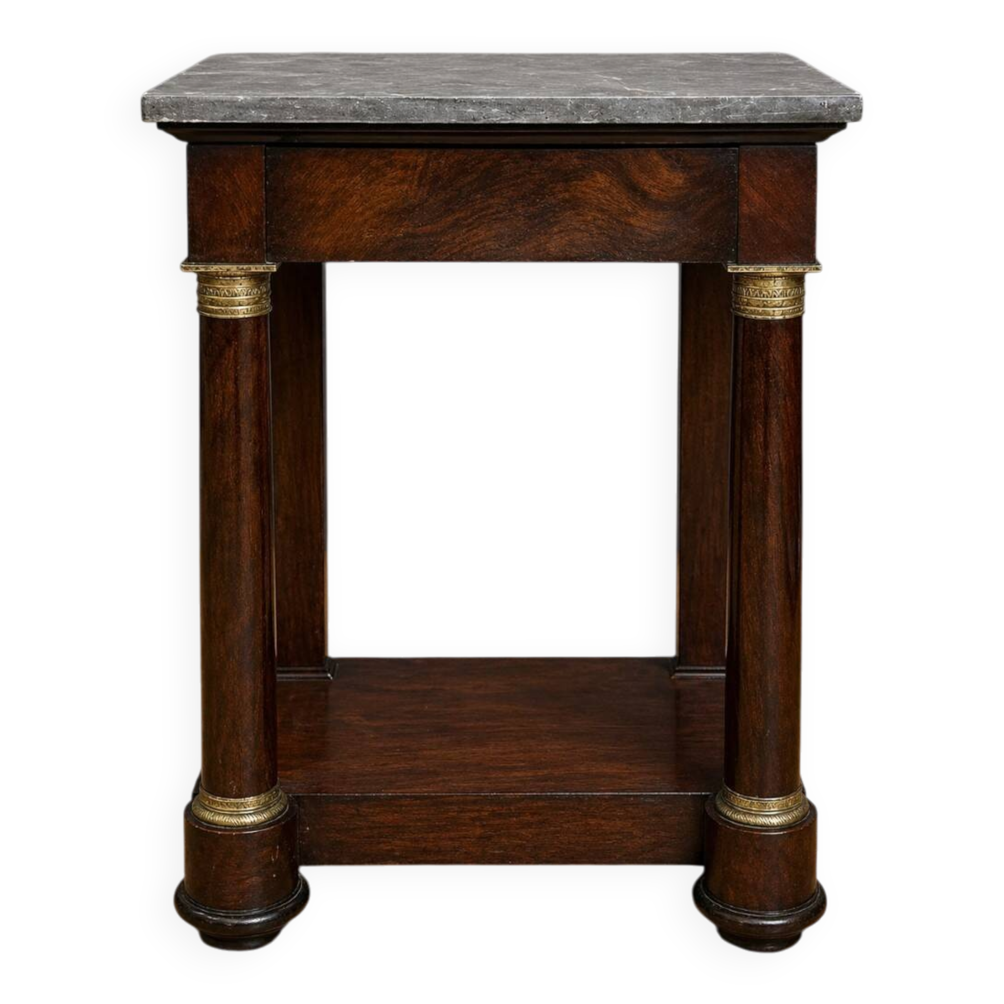 Console in mahogany and marble, Empire period