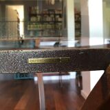 Round dining table in glass Pierre Vandel