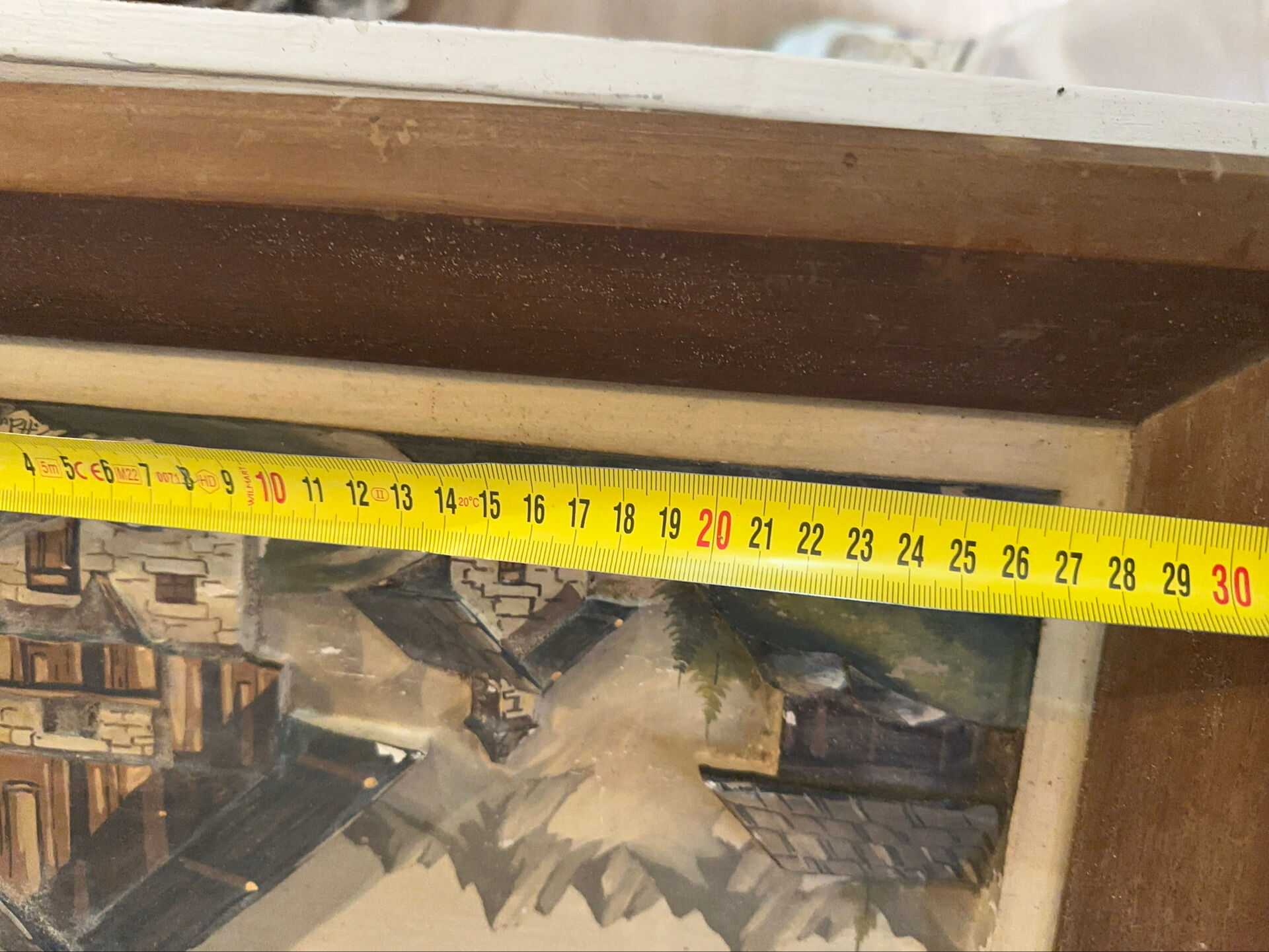Alpine Table Carved and Painted Signed - Mid Century Chalet Ambiance