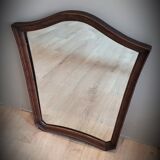 Trapezoid wood mirror 58x73