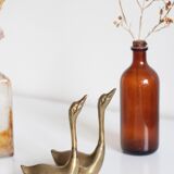 Pair of vintage brass swans