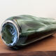 Vase in green glazed faience Louis Gueule Vierzon 30s