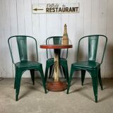Set chairs and pedestal table Tolix