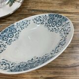 Assiette creuse en faïence terre de fer Longchamp service Luzy