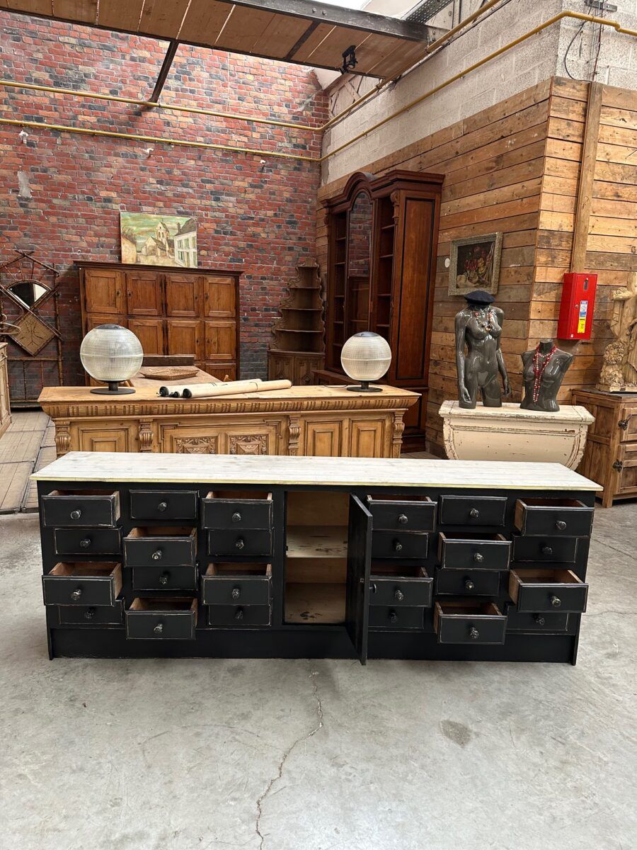 Workshop furniture from the early 20th century.