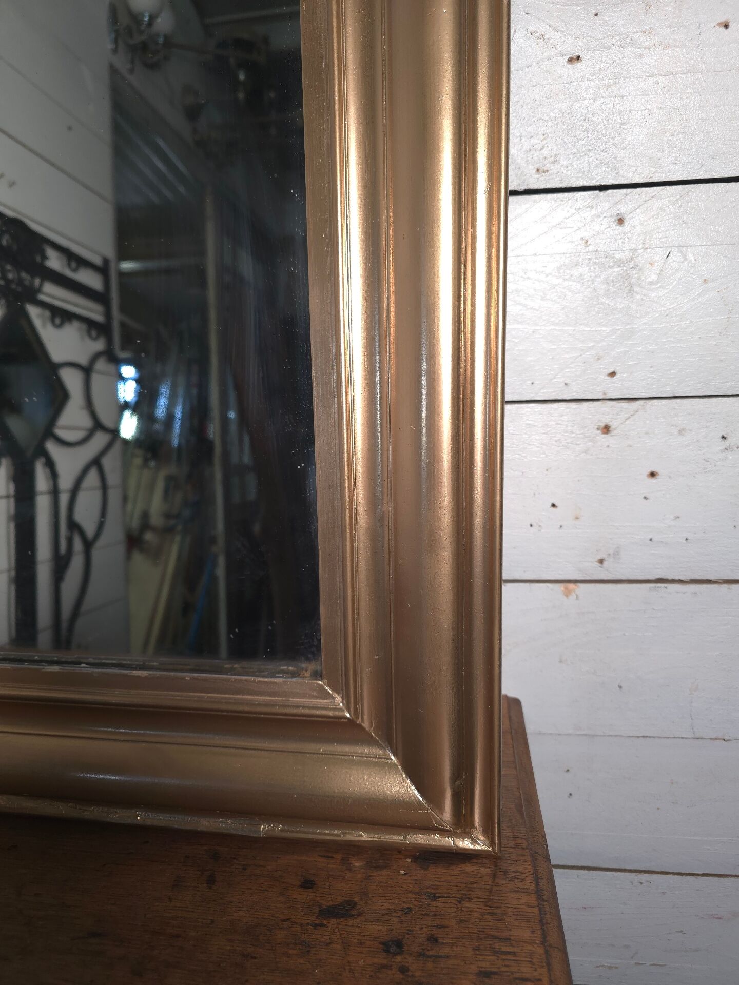 Golden mirror in Louis Philippe style
