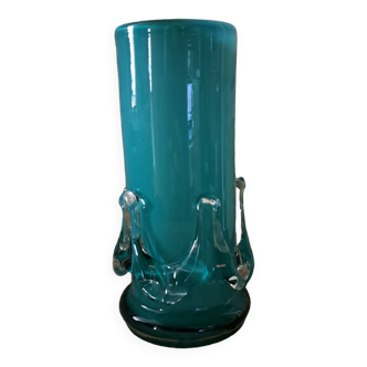 Vase en verre soufflé d'art polonais, Cracovie